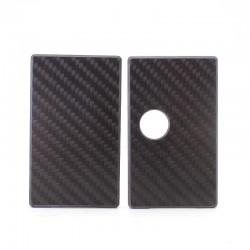 SXK Round Style Front + Back Door Panel Plates for BB / Billet Box Mod - Black, Carbon Fiber (2 PCS)