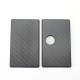 SXK Round Style Front + Back Door Panel Plates for BB / Billet Box Mod - Black, Carbon Fiber (2 PCS)