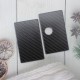 SXK Round Style Front + Back Door Panel Plates for BB / Billet Box Mod - Black, Carbon Fiber (2 PCS)