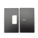 SXK Square Style Front + Back Door Panel Plates for BB / Billet Box Mod - Black, Carbon Fiber (2 PCS)