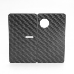 SXK Round Replacement Front + Back Cover Panel Plate for dotMod dotAIO V2 Pod - Black, Carbon Fiber