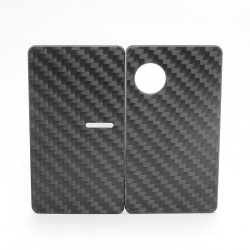SXK Round Replacement Front + Back Cover Panel Plate for dotMod dotAIO V2 Pod - Black, Carbon Fiber