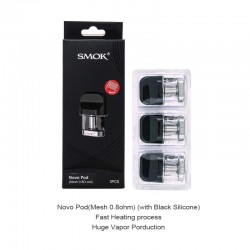 [Ships from Bonded Warehouse] Authentic SMOK Pod Cartridge for Novo, Novo 2s, Novo 3 Kit - 2ml, Mesh 0.8ohm coil (3 PCS)