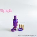 Monarchy Mobb The Last One Style RBA Bridge for Billet / BB / Boro Tank - Purple, Titanium, Air Pins 1.2 / 1.5 / 2.5 / 3.5mm