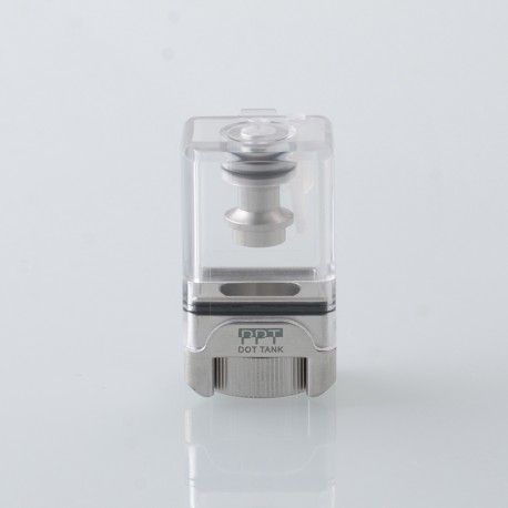 PPT Dot Tank for dotMod dotAIO V1 / V2 Pod Mod - Silver, Compatible with Voopoo PNP / Vaporesso GTX / BP MODS TMD Series Coil