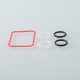 Authentic MK MODS Replacement Silicone Gaskets Set for Boro Tank - Red, 1 PC Square + 4 PCS Round Sealing Ring