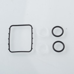 Authentic MK MODS Replacement Silicone Gaskets Set for Boro Tank - Black, 1 PC Square + 4 PCS Round Sealing Ring