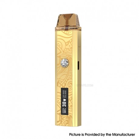 [Ships from Bonded Warehouse] Authentic ZQ Xtal Pro 30W Pod System Kit - Diamond Gold, 1~30W, 1000mAh, 3ml, 0.6 / 1.0ohm