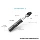 [Ships from Bonded Warehouse] Authentic ZQ Xtal Pro 30W Pod System Kit - Diamond Silver, 1~30W, 1000mAh, 3ml, 0.6 / 1.0ohm