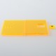 Authentic MK MODS Front + Back Cover Panel Plate w/ Button for Vandy Pulse AIO Mini Kit - Fluo Yellow, Square Button Hole