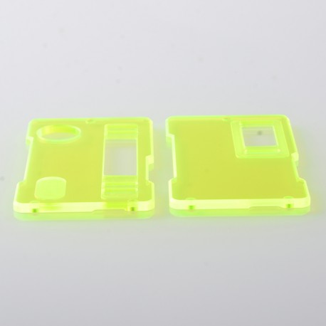 Authentic MK MODS V2 Replacement Front + Back Cover Panel Plate for dotMod dotAIO V2 Pod - Fluo Green, Acrylic (2 PCS)