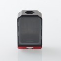 S-ProRo Style Boro Tank for SXK BB / Billet AIO Box Mod Kit - Red + Black, Aluminum + POM