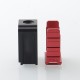 S-ProRo Style Boro Tank for SXK BB / Billet AIO Box Mod Kit - Red + Black, Aluminum + POM