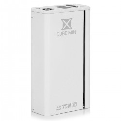 Authentic SmokTech X Cube Mini 75W Bluetooth Temperature Control VW Box Mod - White, 200'F~600'F, 1 x 18650