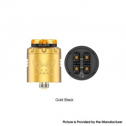 [Ships from Bonded Warehouse] Authentic Hellvape Dead Rabbit 3 RDA Atomizer - Gold Black, 24mm, 6th Anniv EDN