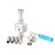 SXK Genos Style RBA Bridge for Billet / BB / Boro Tank - Silver, 316SS, 5 PCS Air Pins 1.0 / 1.5 / 2.0 / 2.5 / 3.0mm