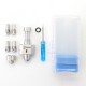 SXK Genos Style RBA Bridge for Billet / BB / Boro Tank - Silver, 316SS, 5 PCS Air Pins 1.0 / 1.5 / 2.0 / 2.5 / 3.0mm