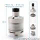 SXK GG Golden Greek Caspardina Style RTA Rebuildable Tank Atomizer - Sandblasted Black, 2ml, 22mm