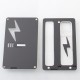Authentic MK MODS Replacement Front + Back Cover Panel Plate w/ Airflow Slot for Cthulhu AIO Mod Kit - Black, Acrylic