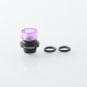 909 Modify Style 510 Drip Tip for RDA / RTA / RDTA Atomizer - Purple, Aluminum Alloy + Acrylic