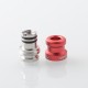 Mission XV DotMission Style Replacement Drip Tip for dotMod dotAIO V1 / V2 Pod - Red, Stainless Steel + Aluminum
