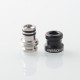 Mission XV DotMission Style Replacement Drip Tip for dotMod dotAIO V1 / V2 Pod - Black, Stainless Steel + Aluminum