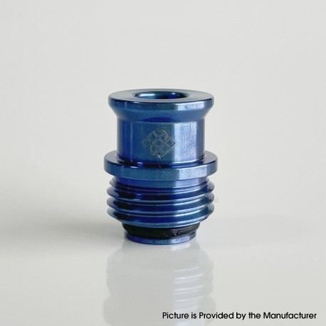 Never Normal Warp NUT Drop Style Drip Tip for BB / Billet / Boro AIO Box Mod - Blue, Titanium