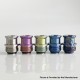 Never Normal Warp NUT Drop Style Drip Tip for BB / Billet / Boro AIO Box Mod - Blue, Titanium