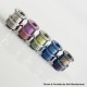 Never Normal Warp NUT Drop Style Drip Tip for BB / Billet / Boro AIO Box Mod - Blue, Titanium