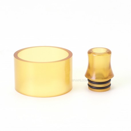 SXK Replacement Tank Tube + 510 Drip Tip Kit for VWM Innova Style RTA - Brown, PEI