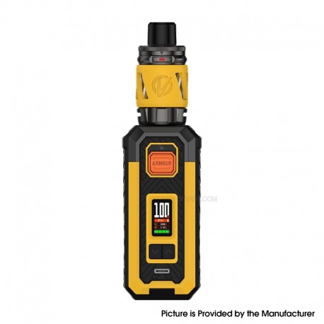 [Ships from Bonded Warehouse] Authentic Vaporesso Armour S 100W Mod Kit with iTank 2 - Yellow, VW 5~100W, 1 x 18650 / 21700, 5ml