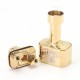 SXK Wick'd Remix'd Style RBA Bridge for Billet / BB / Boro Tank - Gold, 316SS, Air Pins 1.2, 2, 2.5, 3, 3.5, 4, 4.5mm