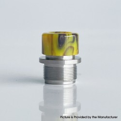 Wildtip Style Integrated Drip Tip for dotMod dotAIO V1 / V2 Pod - Yellow, Stainless Steel + Resin