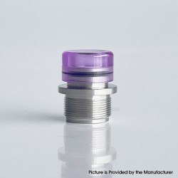 Wildtip Style Integrated Drip Tip for dotMod dotAIO V1 / V2 Pod - Translucent Purple, Stainless Steel + Acrylic