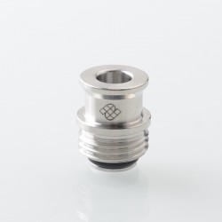 Never Normal Warp NUT Drop Style Drip Tip for BB / Billet / Boro AIO Box Mod - Silver, Stainless Steel