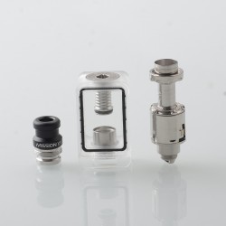 Mission XV KB2 Style RBA Tank Full Kit for DotAIO V1 / V2 - Sliver, Air Pins 1.0, 1.2, 2.0, 2.5, 3.0, 3.5, 4.3mm, 3.8ml