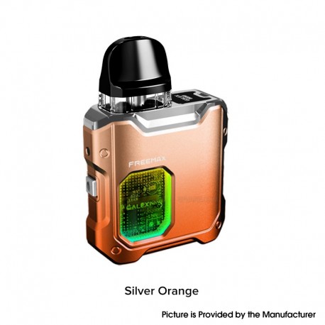 [Ships from Bonded Warehouse] Authentic FreeMax Galex Nano Pod System Kit - Silver Orange, 800mAh, 2ml, 0.8ohm / 1.0ohm