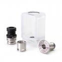 SXK Mission XV DotBoro Style Boro Tank + Drip Tip Set for KB2 Style RBA - Translucent