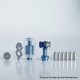 Mission XV KB2 Style RBA Tank Full Kit for DotAIO V1 / V2 - Blue, Titanium, 1.0, 1.2, 2.0, 2.5, 3.0, 3.5, 4.3mm, 3.8ml