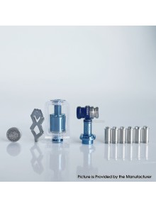 Mission XV KB2 Style RBA Tank Full Kit for DotAIO V1 / V2 - Blue, Titanium, 1.0, 1.2, 2.0, 2.5, 3.0, 3.5, 4.3mm, 3.8ml