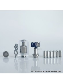 Mission XV KB2 Style RBA Tank Full Kit for DotAIO V1 / V2 - Silver, Titanium, 1.0, 1.2, 2.0, 2.5, 3.0, 3.5, 4.3mm, 3.8ml