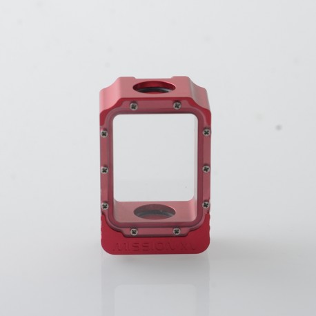 Mission XV Style Space Pod Boro Tank for SXK BB / Billet AIO Box Mod Kit - Red, Aluminum