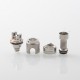 Monarchy Mobb MV Inverted Skull Style RBA Bridge Billet / BB / Boro Tank - Silver, 4 PCS Air Pin 1.0, 1.5, 2.5, 3.5mm