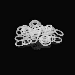 Replacement O-Ring Seals for E- - Translucent, Silicone, 8 x 5.8 x 1mm (OD x ID x T) (20 PCS)