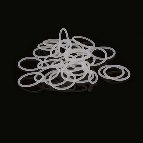 Replacement O-Ring Seals for E- - Translucent, Silicone, 13 x 11 x 1mm (OD x ID x T) (20 PCS)