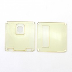 Authentic SXK Replacement Front + Back Cover Panel Plate for SXK Bantam V3 Box Mod Kit - Translucent Yellow, Acrylic