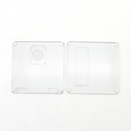 Authentic SXK Replacement Front + Back Cover Panel Plate for SXK Bantam V3 Box Mod Kit - Translucent, Acrylic
