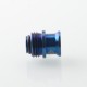 Never Normal Warp NUT Drop Style Drip Tip for BB / Billet / Boro AIO Box Mod - Blue, Stainless Steel