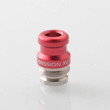 Mission XV DotMission Style Threaded Drip Tip for dotMod dotAIO V1 / V2 Pod - Red, SS + Aluminum