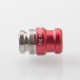 Mission XV DotMission Style Threaded Drip Tip for dotMod dotAIO V1 / V2 Pod - Red, SS + Aluminum